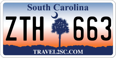 SC license plate ZTH663
