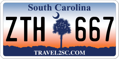 SC license plate ZTH667