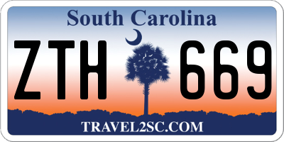 SC license plate ZTH669