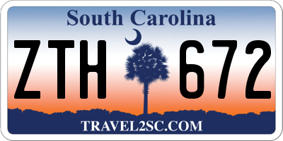 SC license plate ZTH672