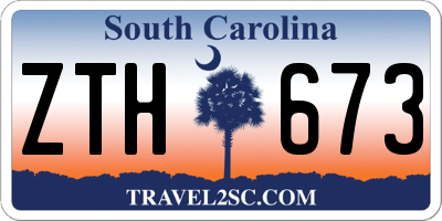 SC license plate ZTH673