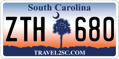 SC license plate ZTH680