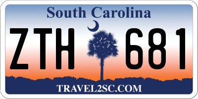 SC license plate ZTH681