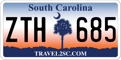 SC license plate ZTH685