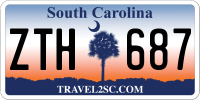 SC license plate ZTH687