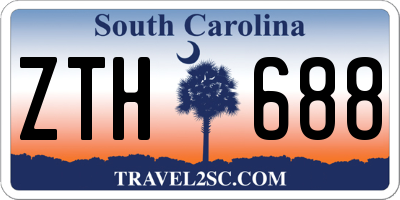 SC license plate ZTH688