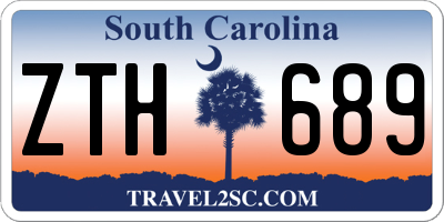 SC license plate ZTH689