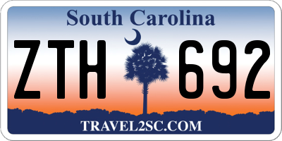 SC license plate ZTH692
