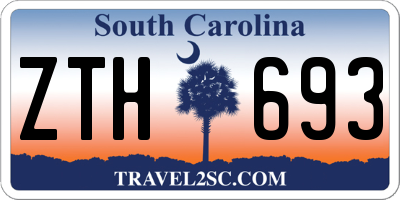 SC license plate ZTH693