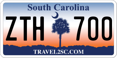 SC license plate ZTH700
