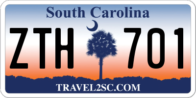 SC license plate ZTH701