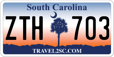 SC license plate ZTH703