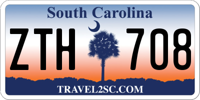 SC license plate ZTH708