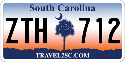 SC license plate ZTH712