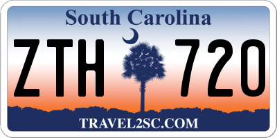 SC license plate ZTH720