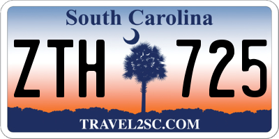 SC license plate ZTH725