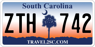 SC license plate ZTH742