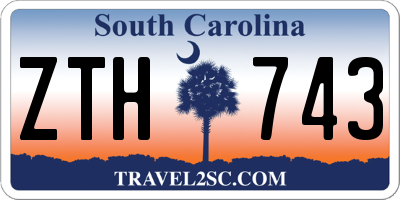 SC license plate ZTH743