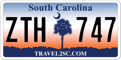 SC license plate ZTH747