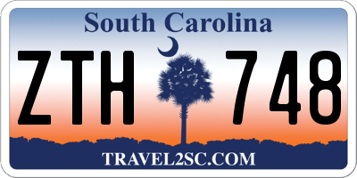 SC license plate ZTH748