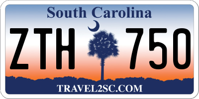 SC license plate ZTH750