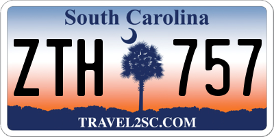 SC license plate ZTH757