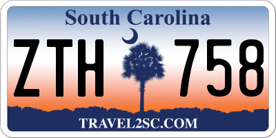 SC license plate ZTH758