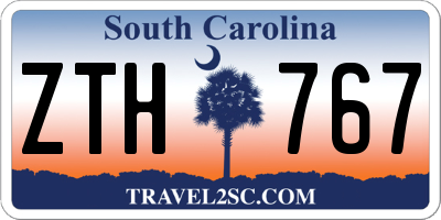 SC license plate ZTH767