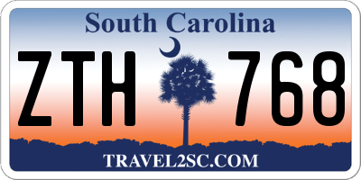 SC license plate ZTH768