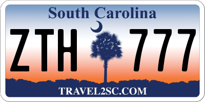 SC license plate ZTH777