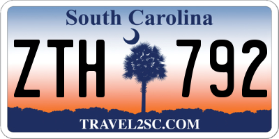 SC license plate ZTH792