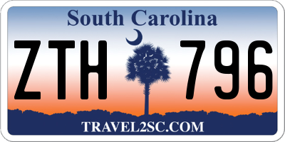 SC license plate ZTH796