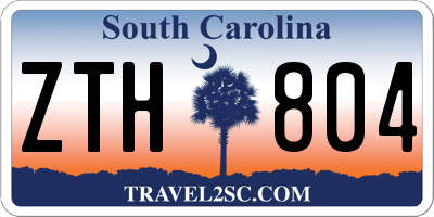SC license plate ZTH804
