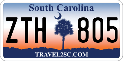 SC license plate ZTH805