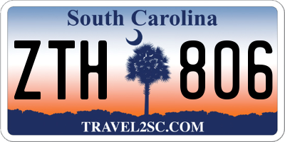 SC license plate ZTH806