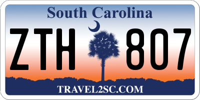 SC license plate ZTH807