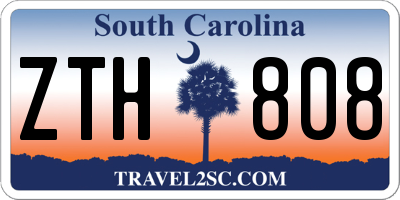 SC license plate ZTH808