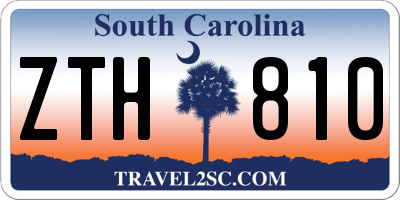 SC license plate ZTH810