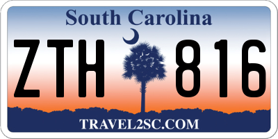 SC license plate ZTH816