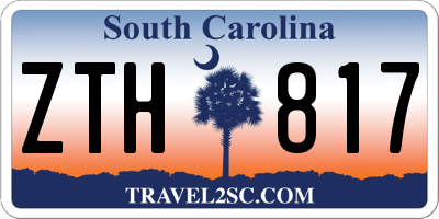 SC license plate ZTH817