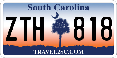 SC license plate ZTH818