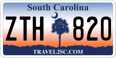 SC license plate ZTH820