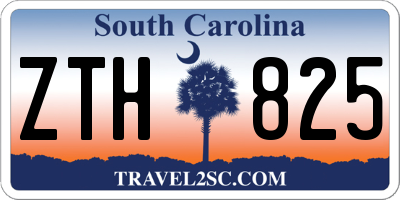 SC license plate ZTH825