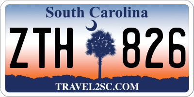 SC license plate ZTH826