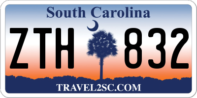 SC license plate ZTH832