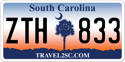 SC license plate ZTH833