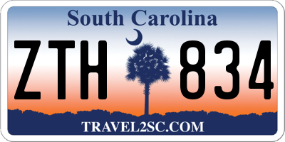 SC license plate ZTH834