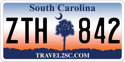 SC license plate ZTH842