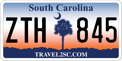 SC license plate ZTH845