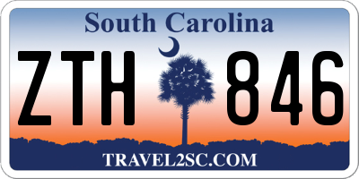 SC license plate ZTH846
